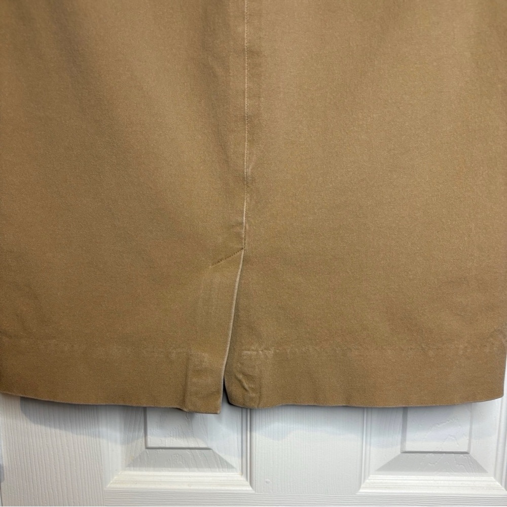 Banana Republic Size 4 Cotton Pencil Skirt, Tan Khaki above knee career - Picture 6 of 12